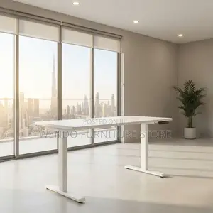 Office Desk; 120MM White Ergonomic Modern Laptop Studio Desks
