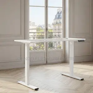Office Desk; 120MM White Ergonomic Modern Laptop Studio Desks