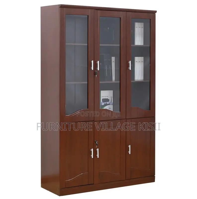 3-Door Mahogany Storage Office Cabinet