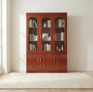 3-Door Mahogany Storage Office Cabinet