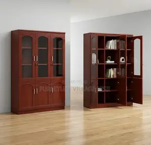 3-Door Mahogany Storage Office Cabinet