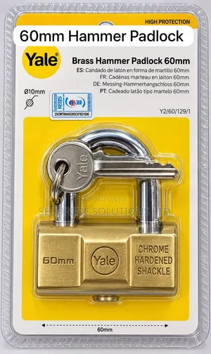 Yale 60mm Brass Hammer Padlock