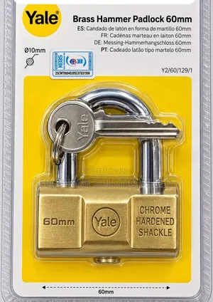 Yale 60mm Brass Hammer Padlock