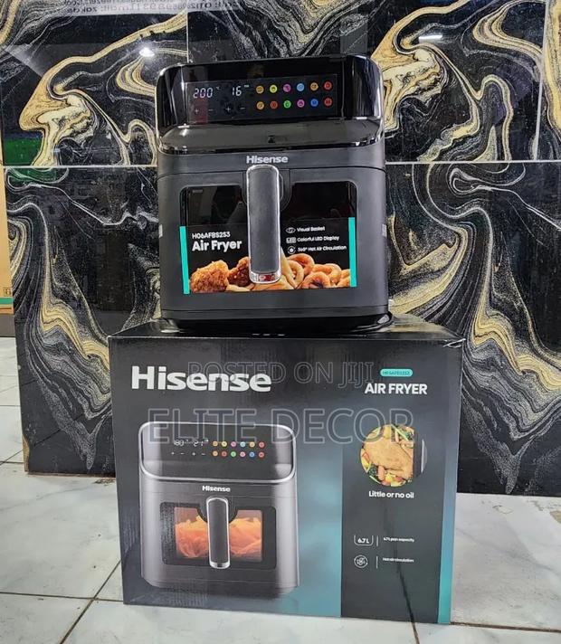 Hisense Air Fryer 6.3L – Digital Touch | 900W | Black
Cook Crispy And