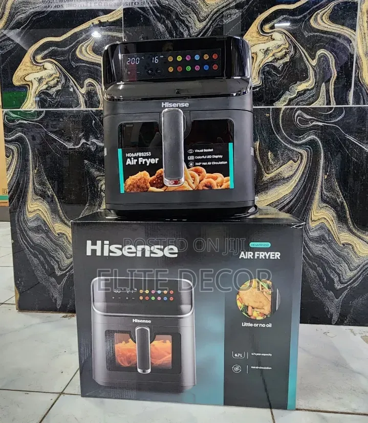 Hisense Air Fryer 6.3L – Digital Touch | 900W | Black
Cook Crispy And