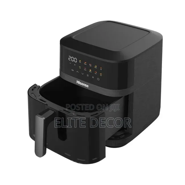 Hisense Air Fryer 6.3L – Digital Touch | 900W | Black
Cook Crispy And