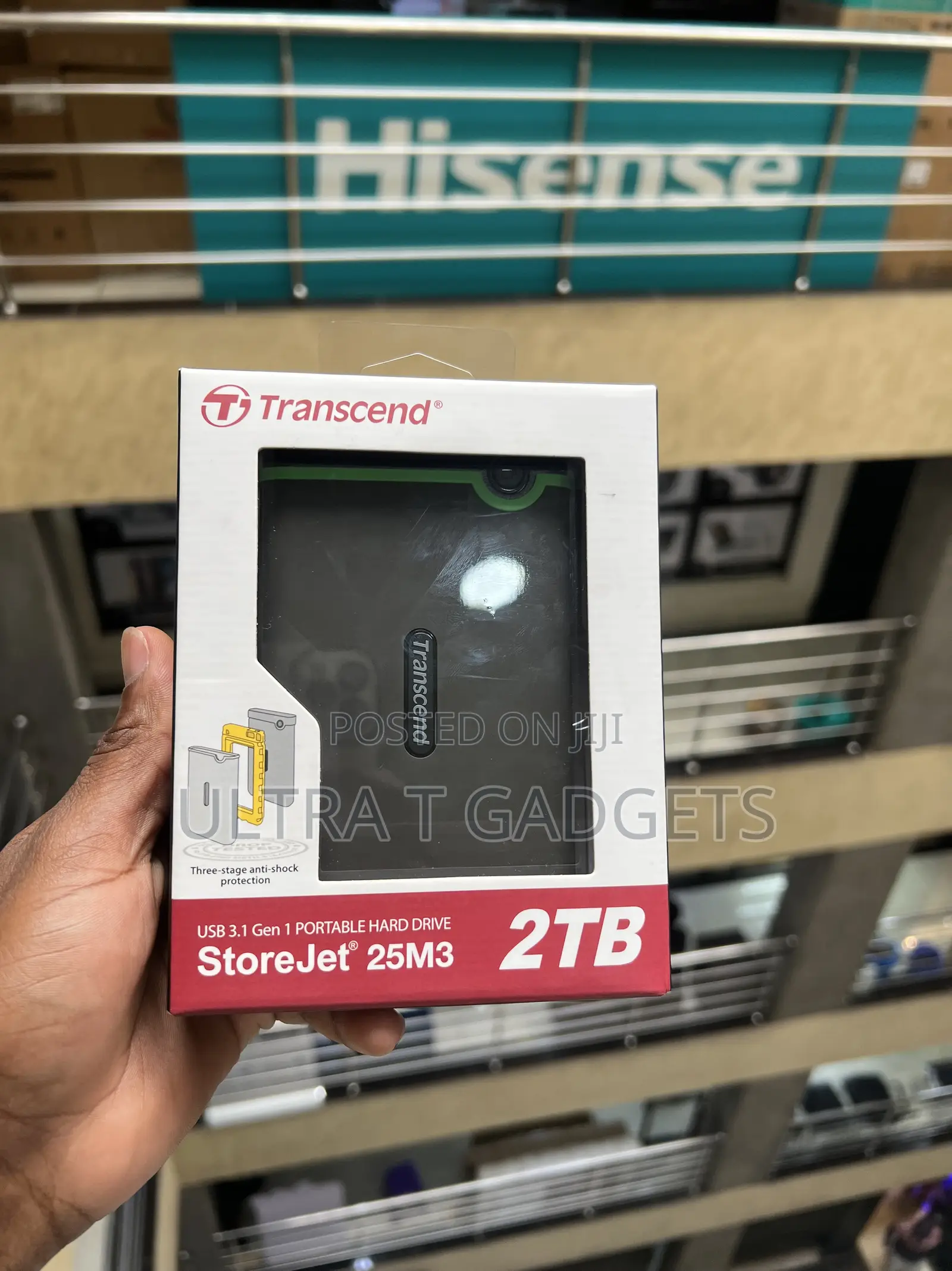 Transcend StoreJet 25M3 2TB Portable External Hard Drive – Brand New