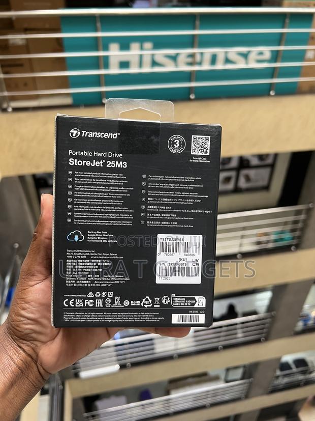 Transcend StoreJet 25M3 2TB Portable External Hard Drive – Brand New - thumbnail 3