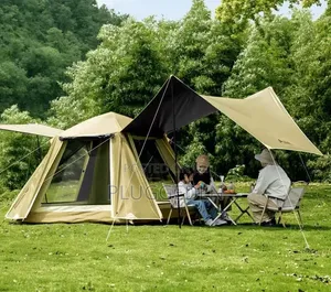 2 in 1 Camping Tent With an Outdoor Tarp/3-4 Persons
