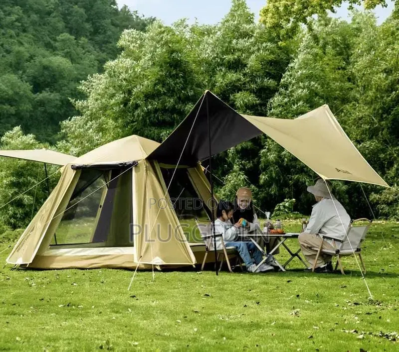 2 in 1 Camping Tent With an Outdoor Tarp/3-4 Persons