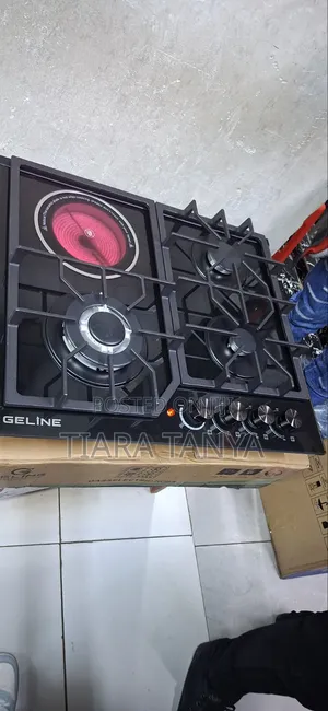 Geline 60cm 3gas and 1 Electric Hob Tampered Glass