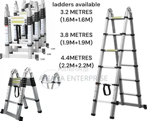 2.5M+2.5M Double Telescopic Aluminum Extension Ladder