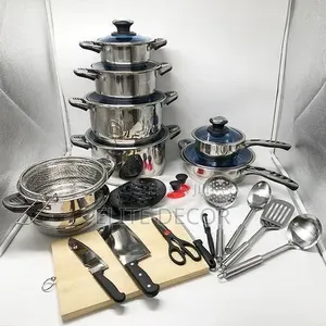 Marwa 30Pcs Cookware Set – Quality Durable Stainless Steel Pots