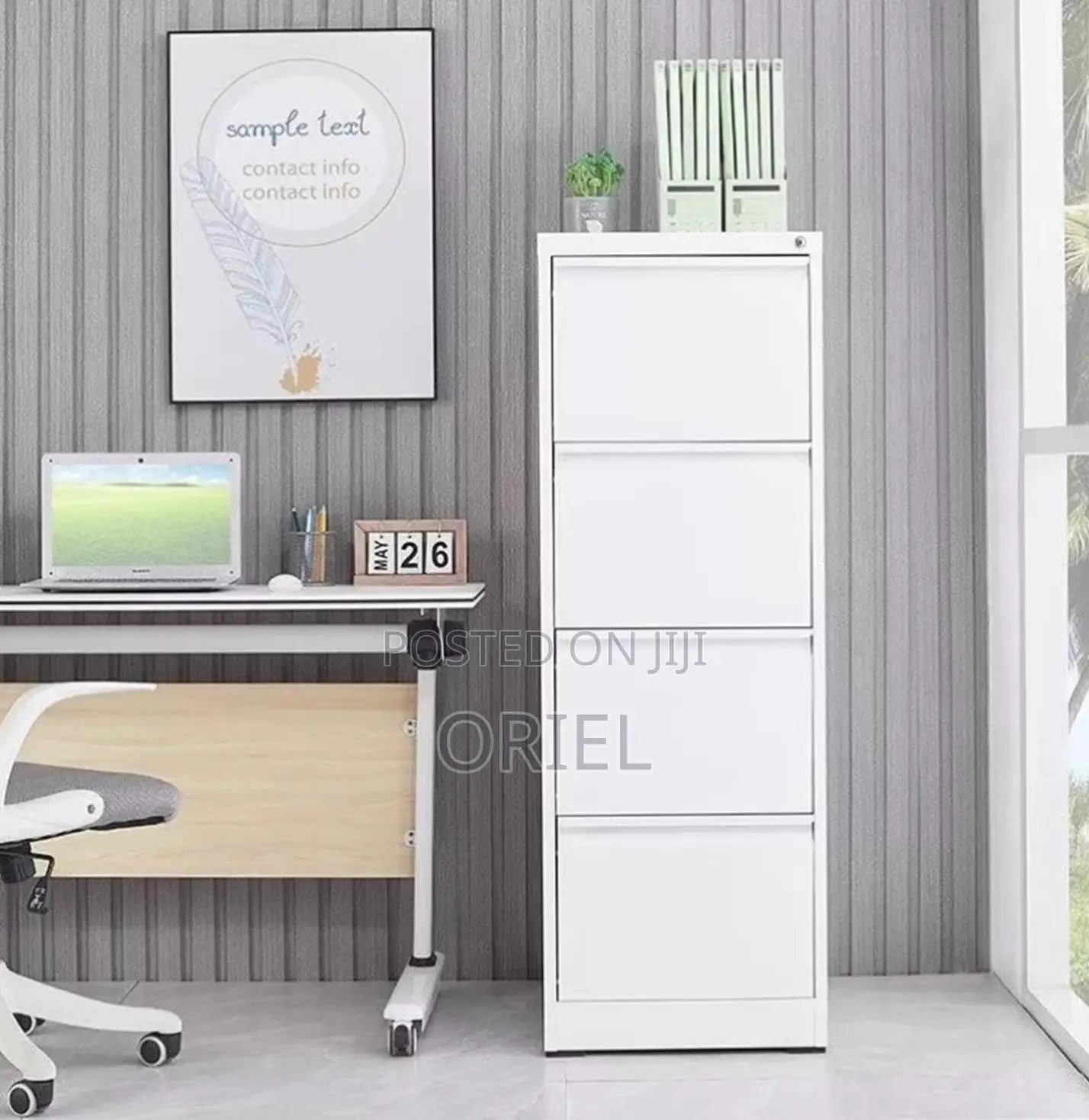 Office Cabinet : Steel Drawer Cabinet With Lock for Office, School.