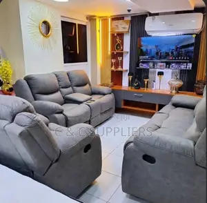 7-Seater Leather Recliner Sofa