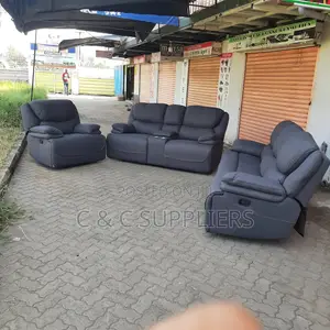 7-Seater Leather Recliner Sofa