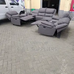 7-Seater Leather Recliner Sofa