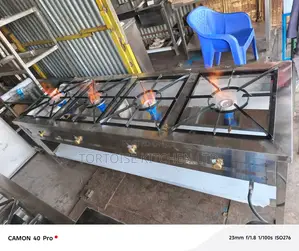 Stainless Steel Cooking Units 4 Gas Burner High Pressure Size 1550mm