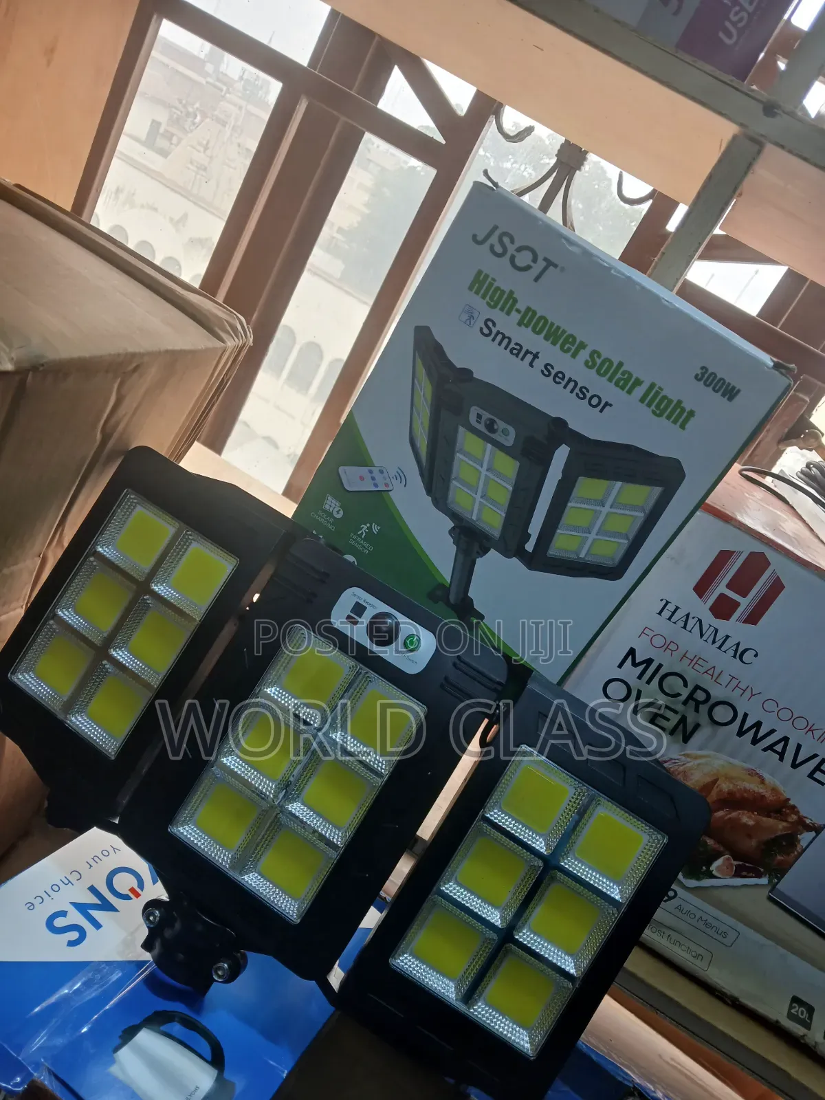 JSOT 300W High-Power Solar Light With a Foldable Three-Head