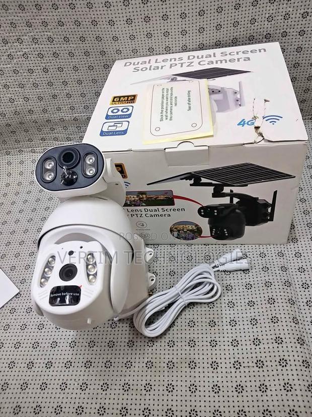 Solar-Powered Security Camera 6MP HD With 4G SIM Card Access