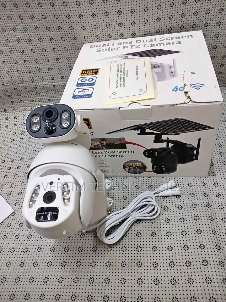 Solar-Powered Security Camera 6MP HD With 4G SIM Card Access