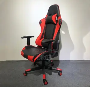 Gaming Chair : Red Leather Reclining Office Chair
