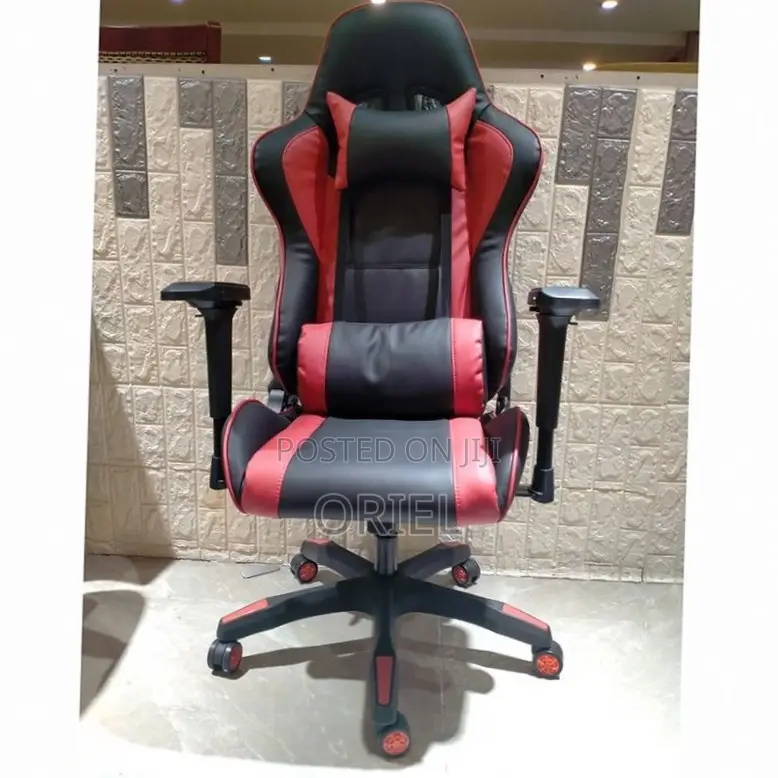 Gaming Chair : Red Leather Reclining Office Chair