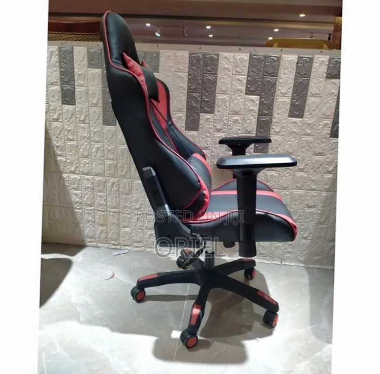 Gaming Chair : Red Leather Reclining Office Chair