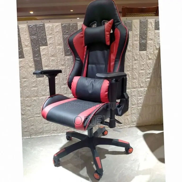 Gaming Chair : Red Leather Reclining Office Chair