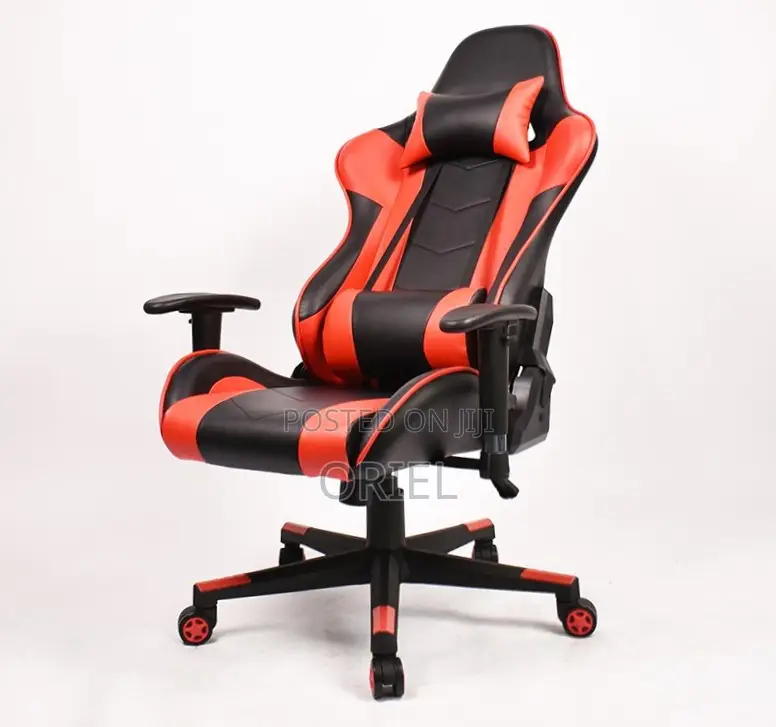 Gaming Chair : Red Leather Reclining Office Chair