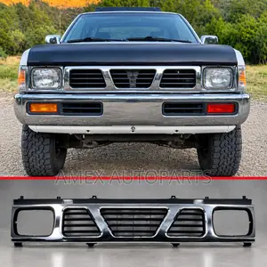 Front Grille Nissan Sahara D21 Hi - Rider Pick Up 1995 - 1998 Chrome B