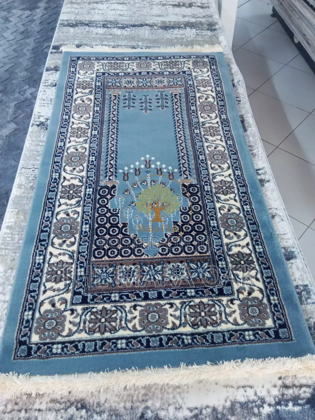 Premium Nikkah Wedding Gift - Sky Blue/Floral Border Motif Prayer
