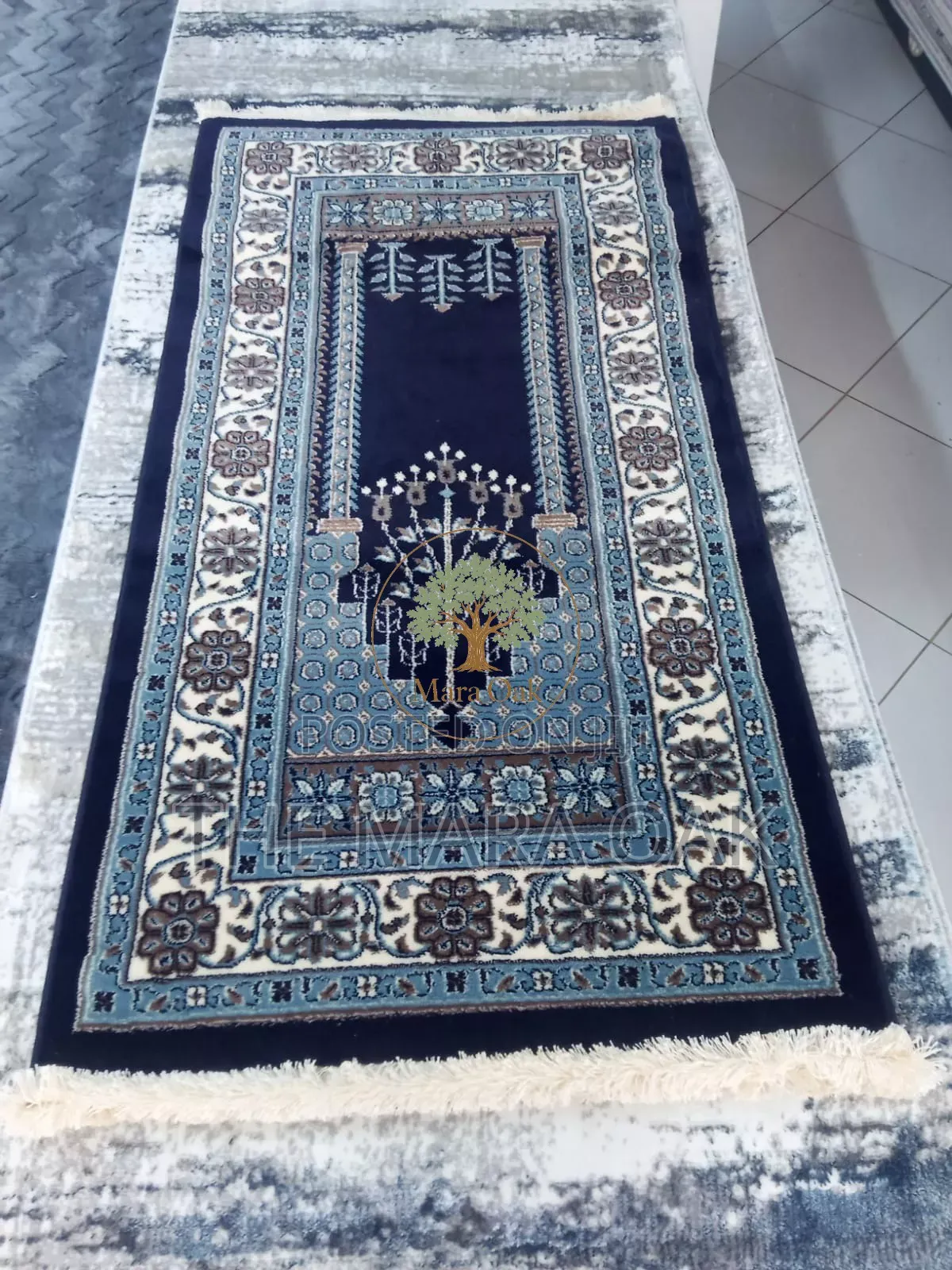 Premium Nikkah Wedding Gift - Sky Blue/Floral Border Motif Prayer