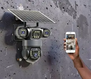 3 Len 4g CCTV Camera Solar Light Triple Lens 4g Solar PTZ Camera