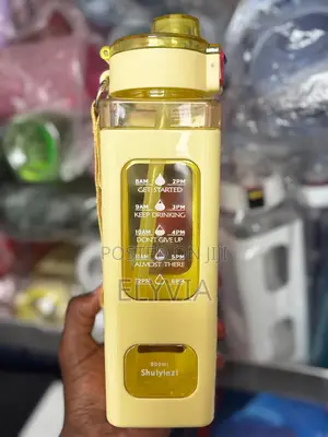 Yellow 900ml Shuiyinzi Square Sports Water Bottle