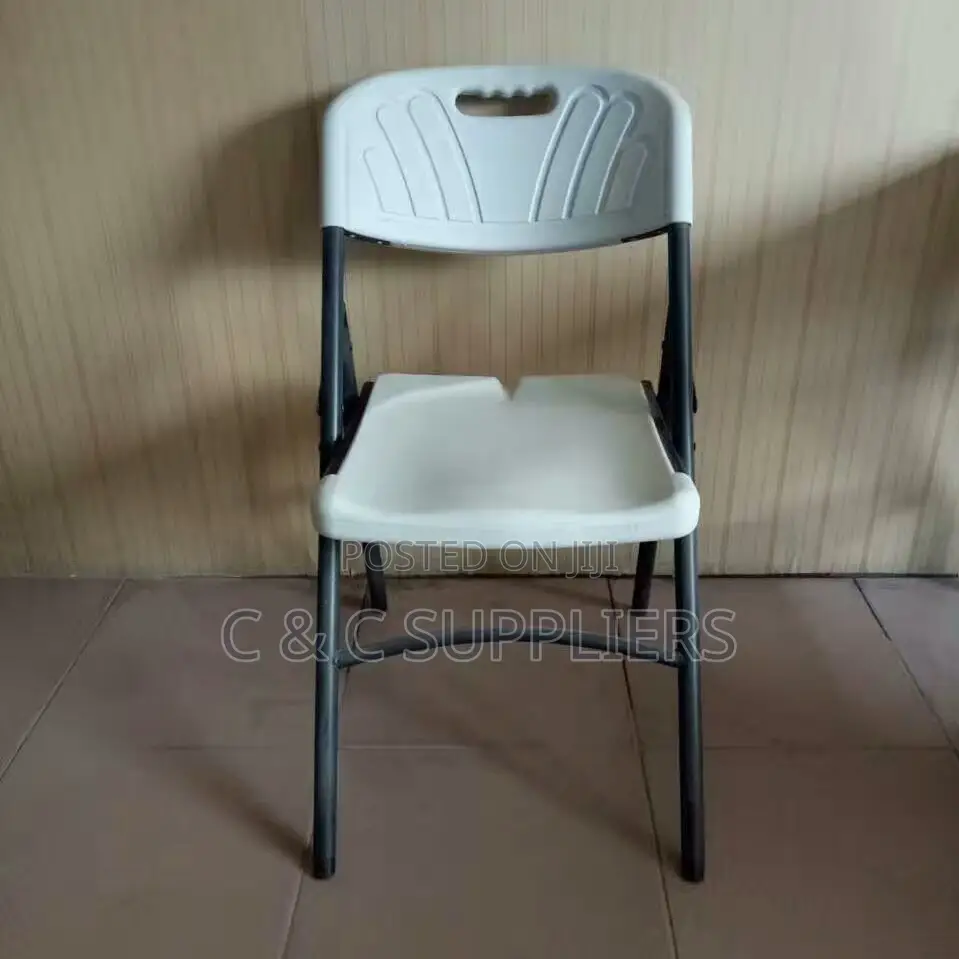 White Folding Plastic Computer Chair