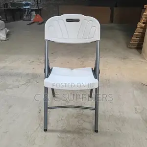 White Folding Plastic Computer Chair