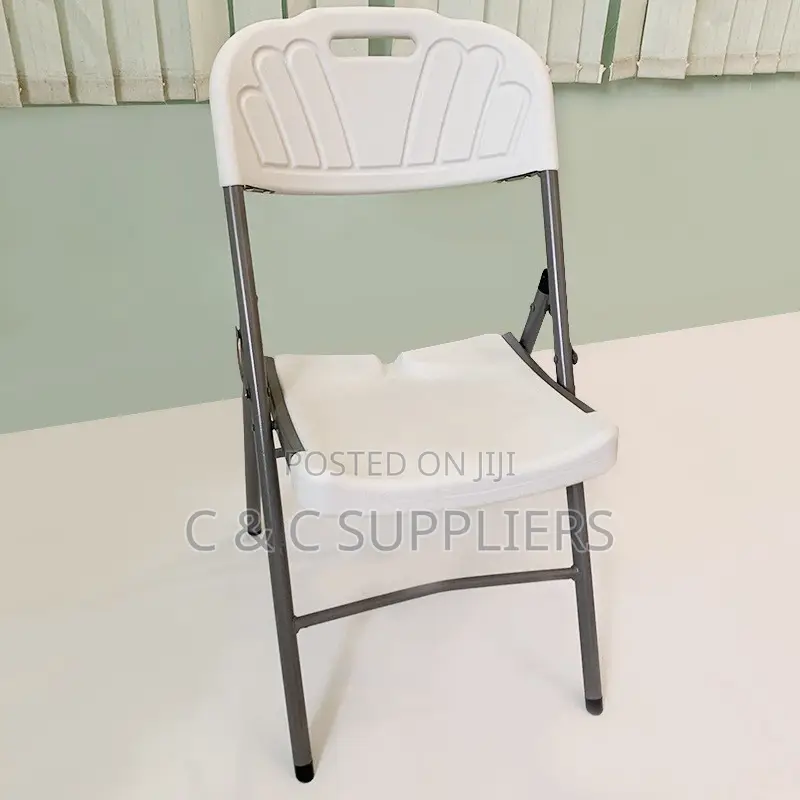 White Folding Plastic Computer Chair