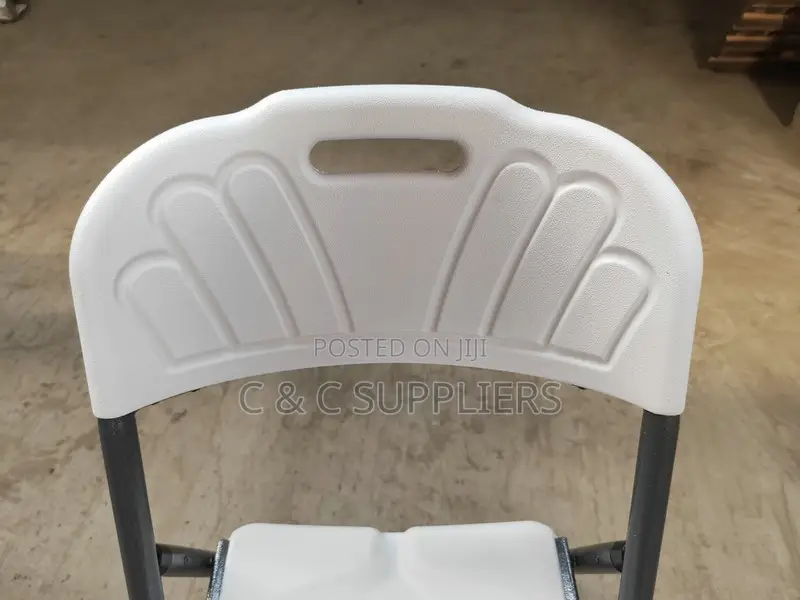 White Folding Plastic Computer Chair