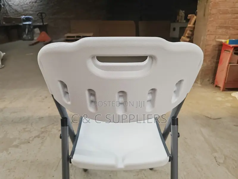 White Folding Plastic Computer Chair