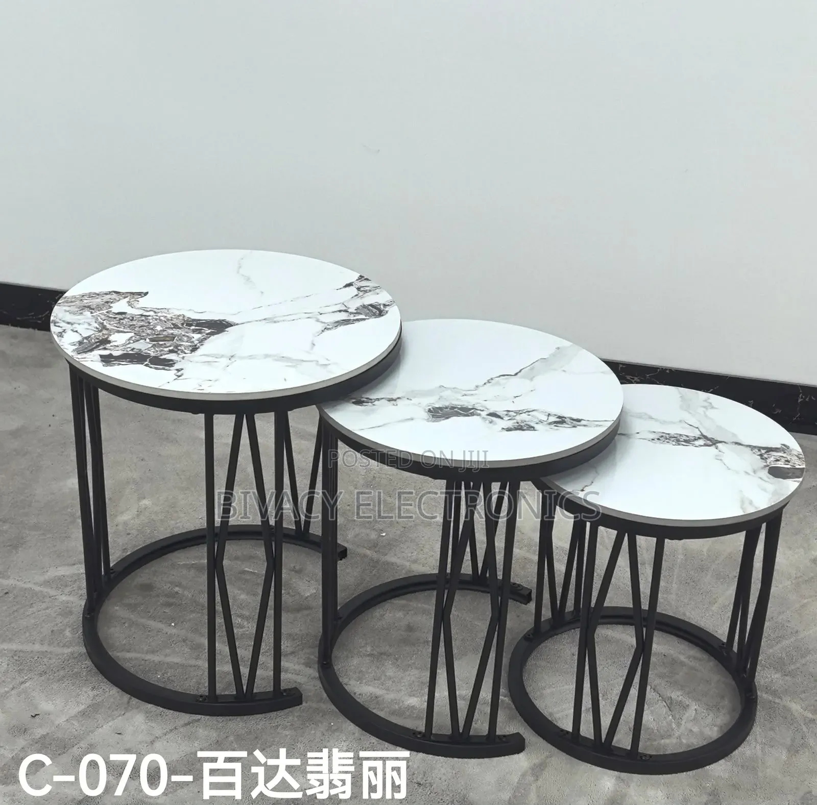 3 in 1 Executive Pure Marble Table