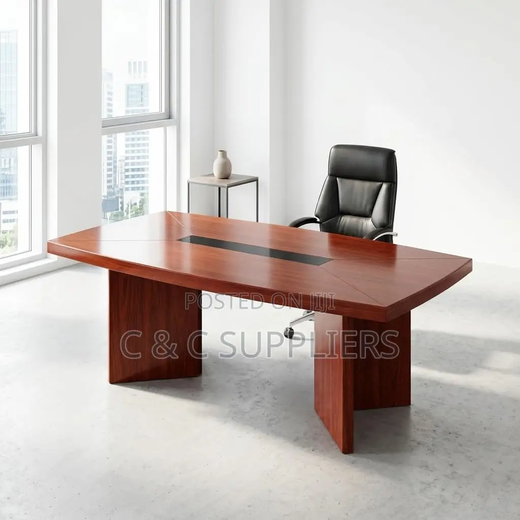 2.4M Mahogany Conference Table