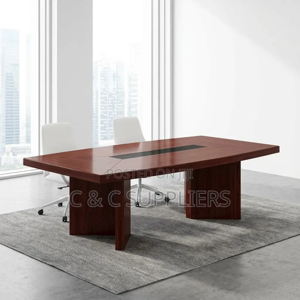 2.4M Mahogany Conference Table