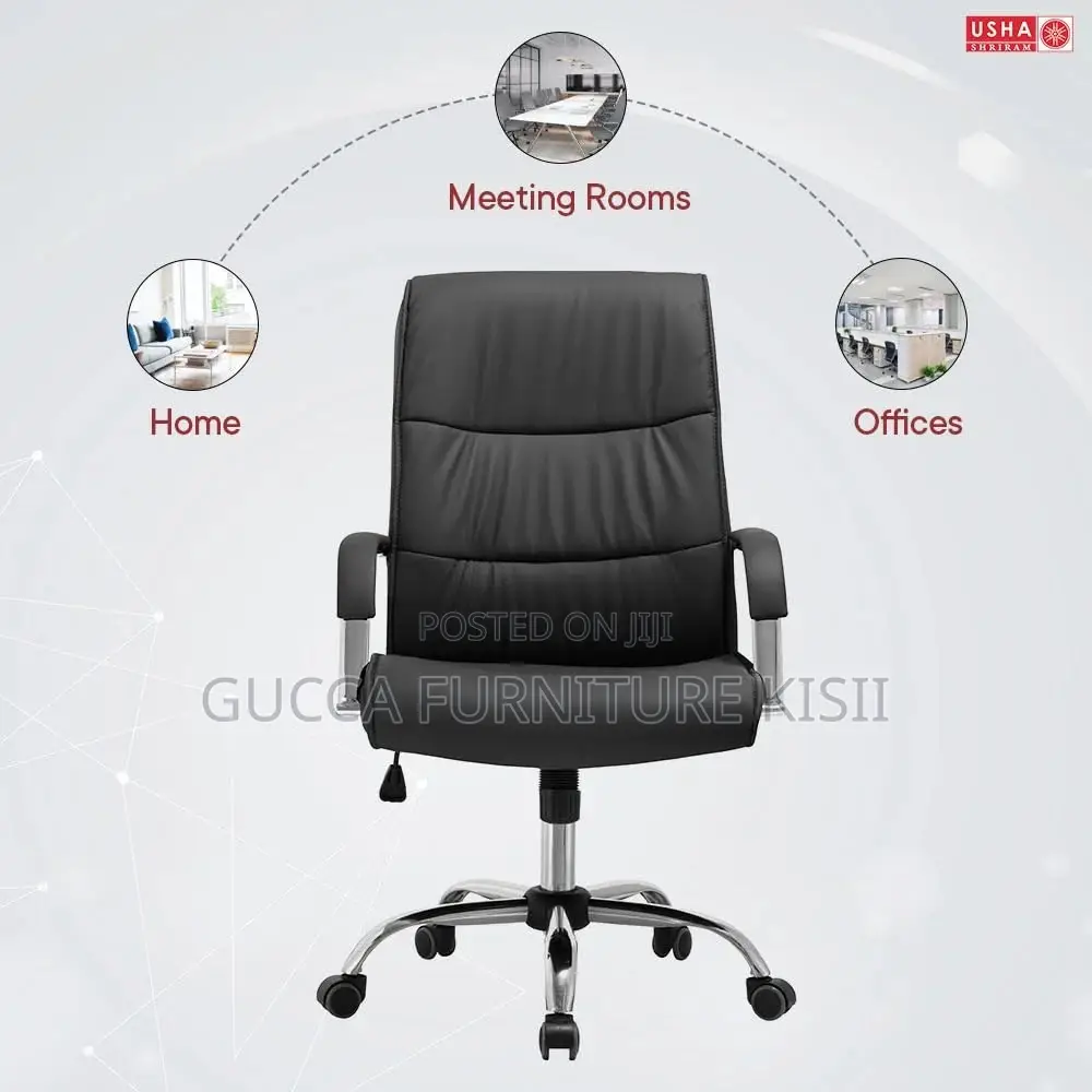 Office Chair; Swivel Leather Office Chair