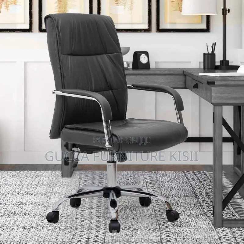 Office Chair; Swivel Leather Office Chair