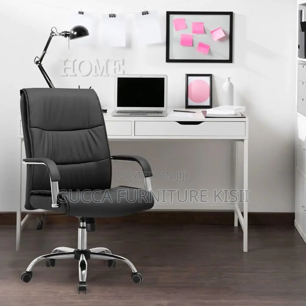 Office Chair; Swivel Leather Office Chair