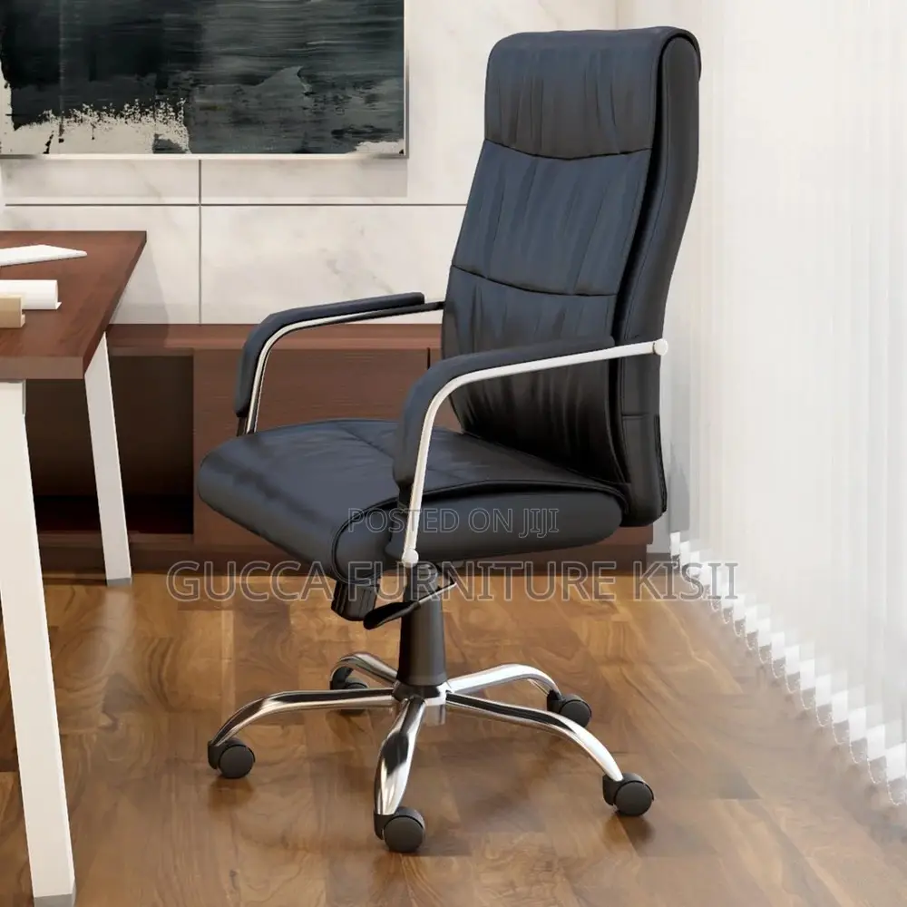 Office Chair; Swivel Leather Office Chair