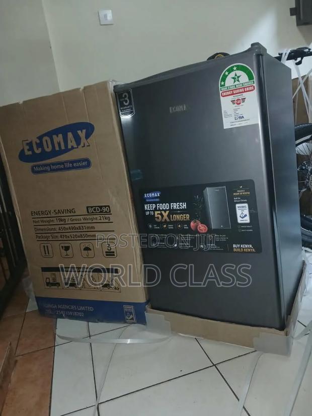 Ecomax 90-Litre Dark Silver Single-Door Compact Refrigerator"