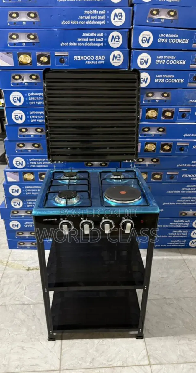 ElectroMate 3+1 Standing Gas Cooker With Shelves