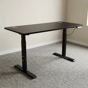 Black Sit to Stand Electric Desk-120cm
